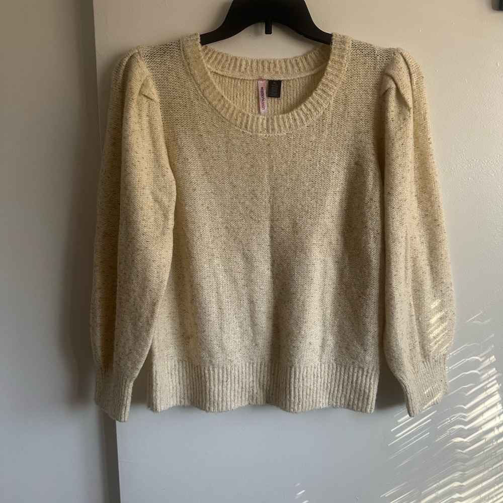 Love By Design Soft Beige Crew Neck Sweater